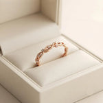 Rose Gold Floral Vine Wedding Band, Moissanite Accent Stones, Handcrafted Jewelry (Copy)