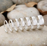 Solid 925 Sterling Silver Comfort Fit Band Ring, High Polish Minimalist Stacking Ring