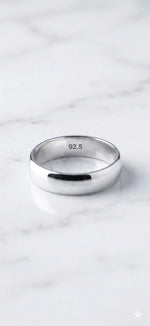 925 Sterling Silver Band Ring, Minimalist Wedding, Stackable Unisex Jewelry