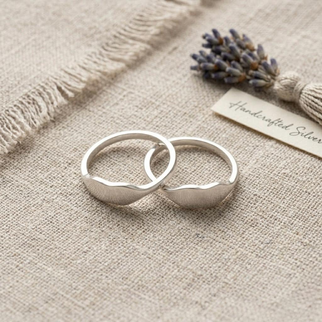 Custom Script Name Ring, Personalized Sterling Silver Jewelry, Dainty Nameplate Band