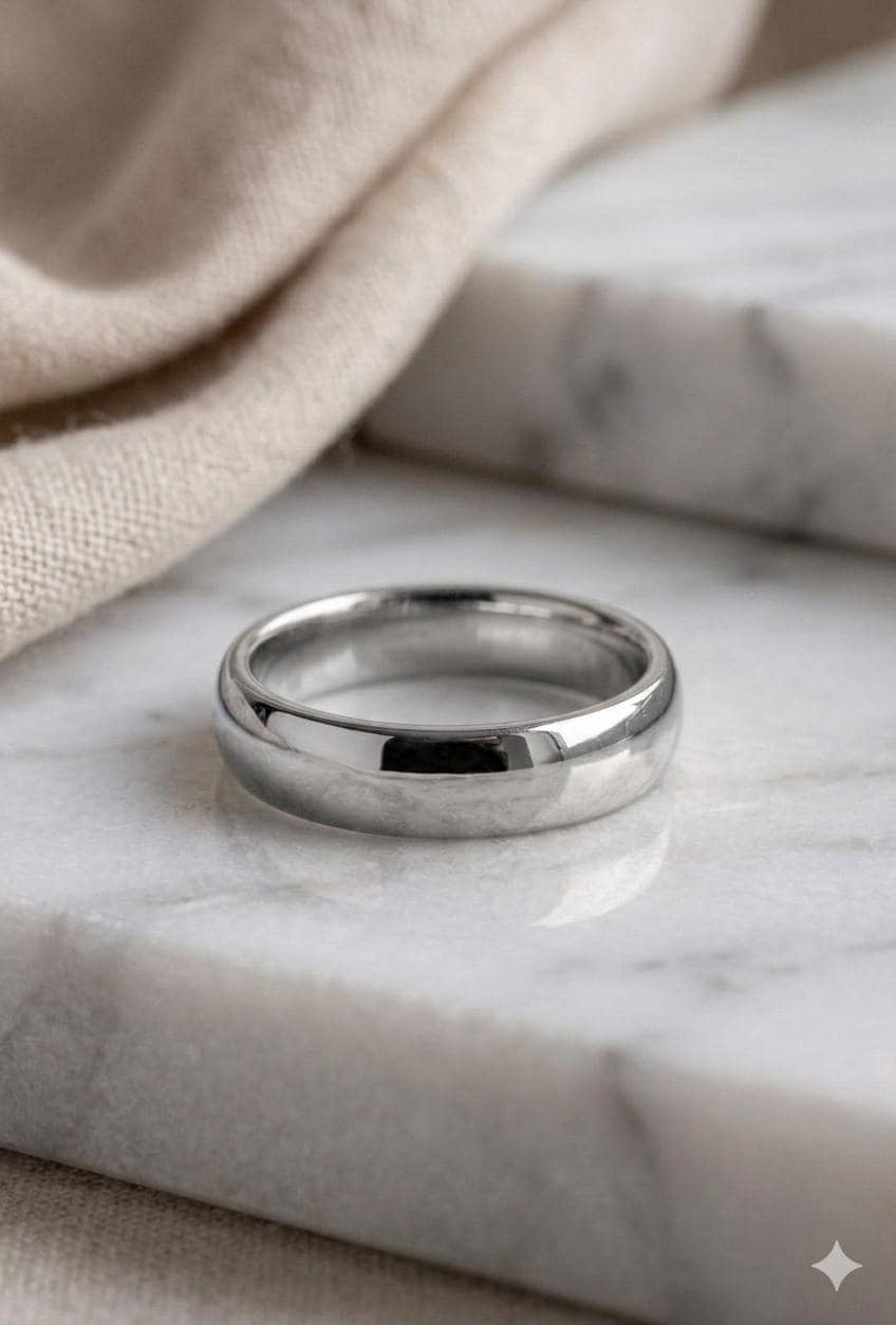Chunky Dome Ring Set, Sterling Silver, Gold, Rose Gold, Minimalist Stacking Band