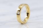 Minimalist Gemstone Band Ring, Sterling Silver, Gold, Rose Gold, Stackable Everyday Jewelry