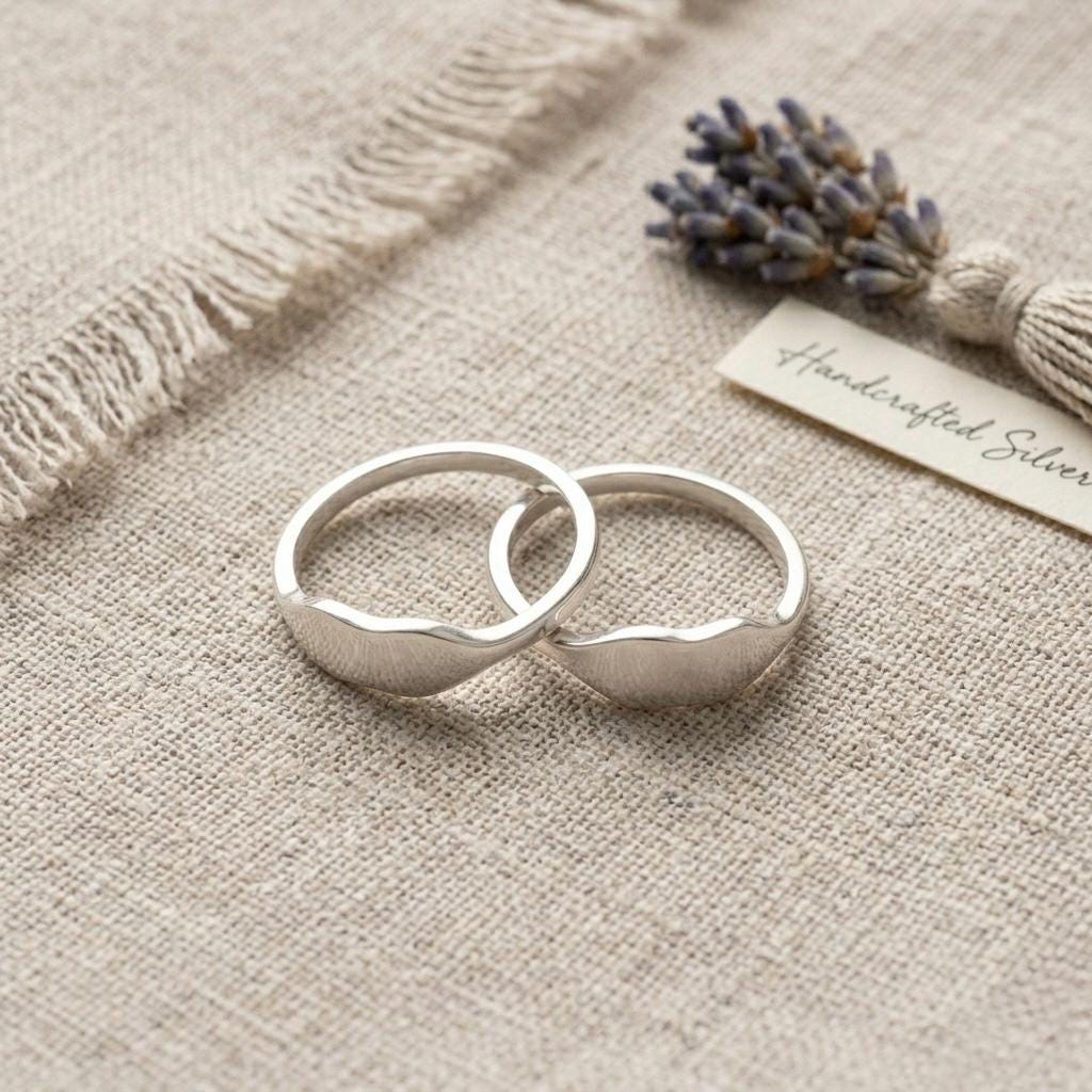 Custom Script Name Ring, Personalized Sterling Silver Jewelry, Dainty Nameplate Band