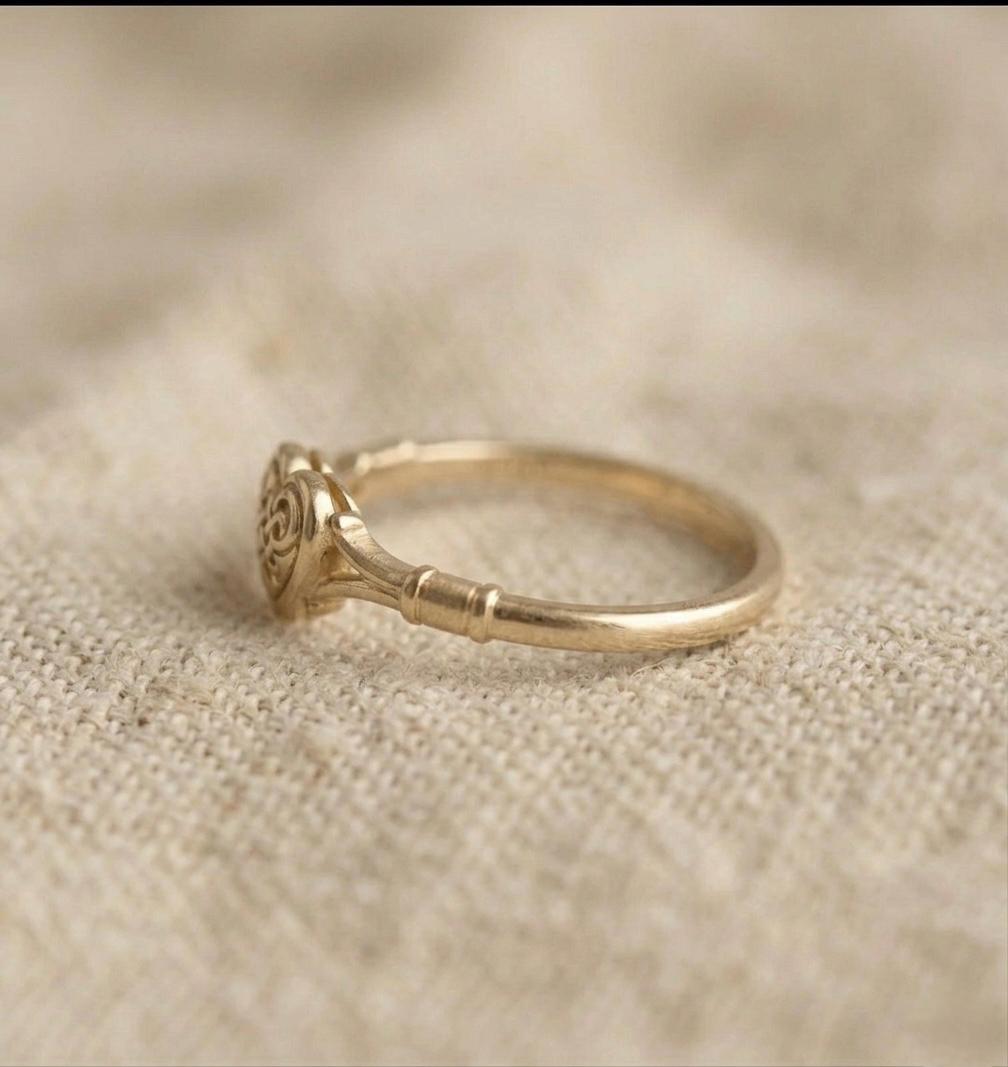 Handmade Celtic Heart Knot Ring, Vintage Filigree, Sterling Silver, Anniversary Gift