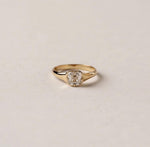 Asscher Cut Solitaire Ring, Gold Minimalist Engagement, Vintage Moissanite Promise Ring