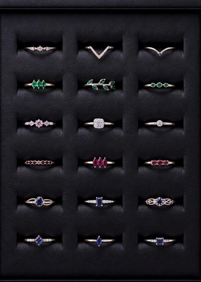 Sterling Silver Stackable Gemstone Rings, Minimalist Birthstone Bands