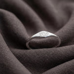 Minimalist Signet Ring, Dainty Gold/Silver Stacking Band, Everyday Jewelry