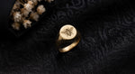 Gold Bee Signet Ring – Minimalist Honeybee Jewelry, Dainty Statement Ring