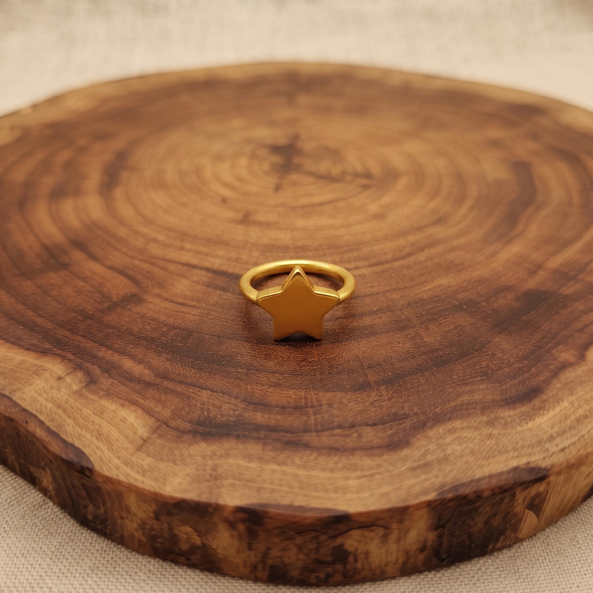 18K Gold Plated Star Ring, Celestial Dainty Statement Jewelry