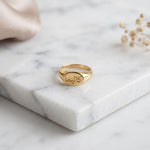 Personalized Arabic Name Signet Ring, Custom Gold Calligraphy Jewelry, Anniversary Gift Him