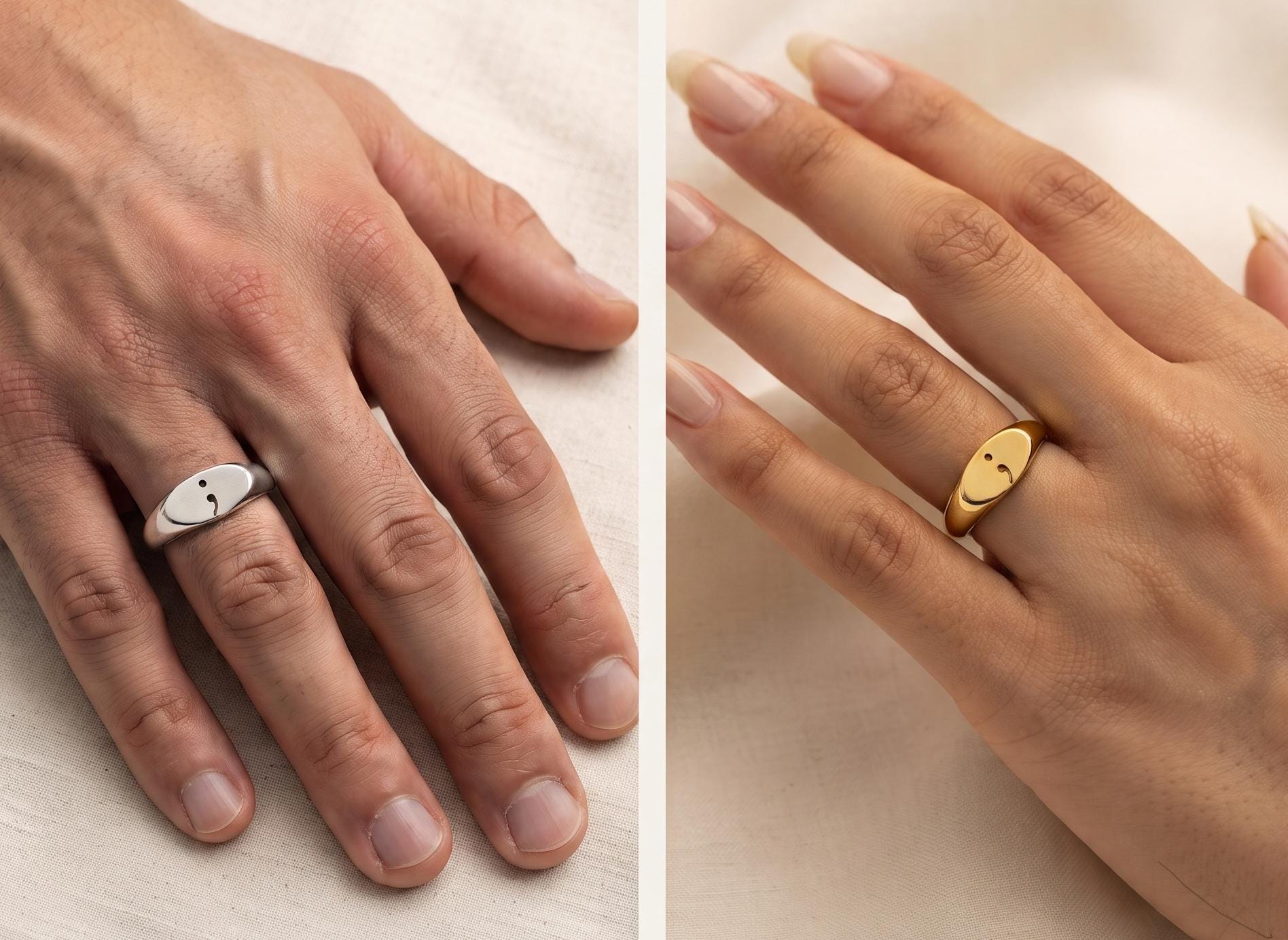 Semicolon Signet Ring | Minimalist Silver Strength Symbol Jewelry