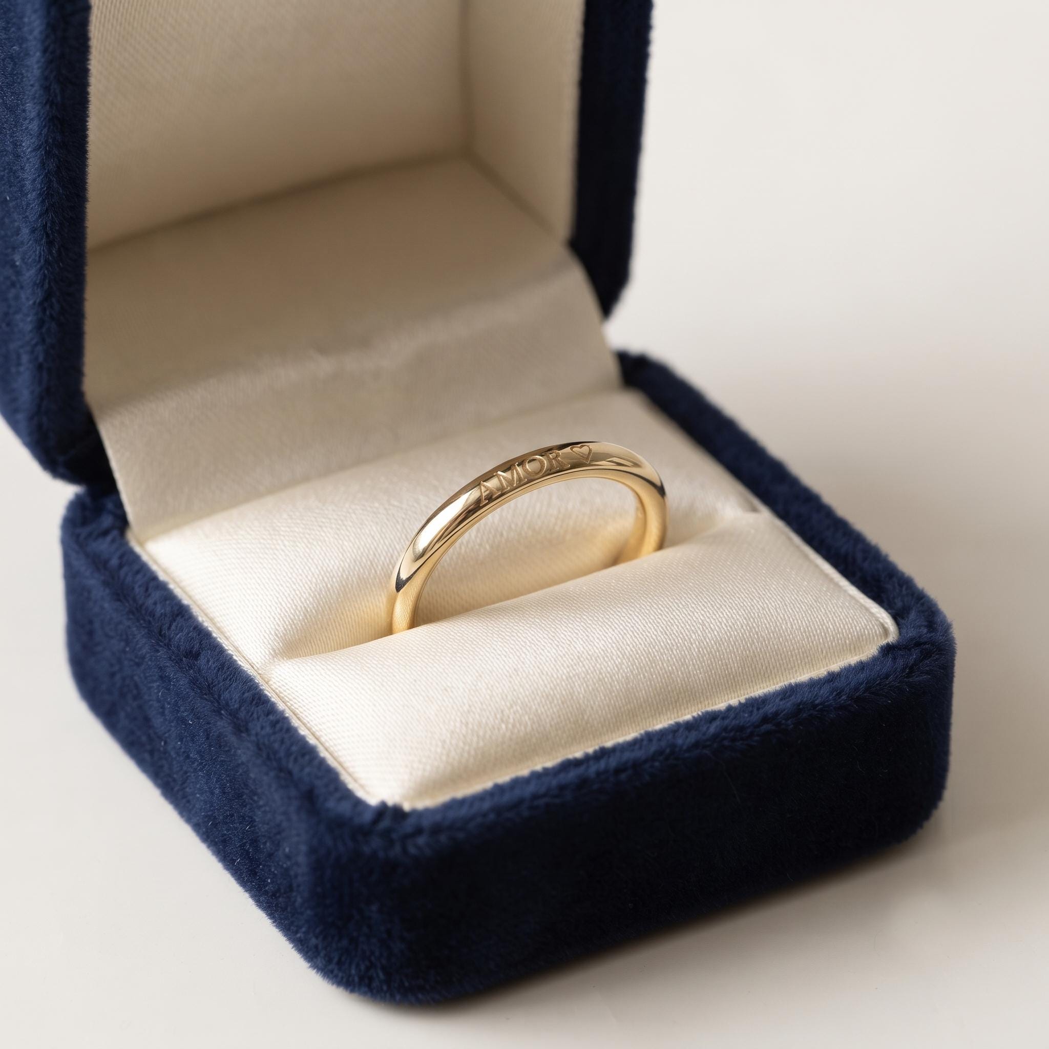 Personalized Engraved Gold Band, Custom Name Date Ring, Stackable Dainty Ring