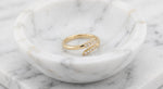 Minimalist Gold Diamond Wrap Ring, Dainty Stacking Band, Chic Bypass Jewelry