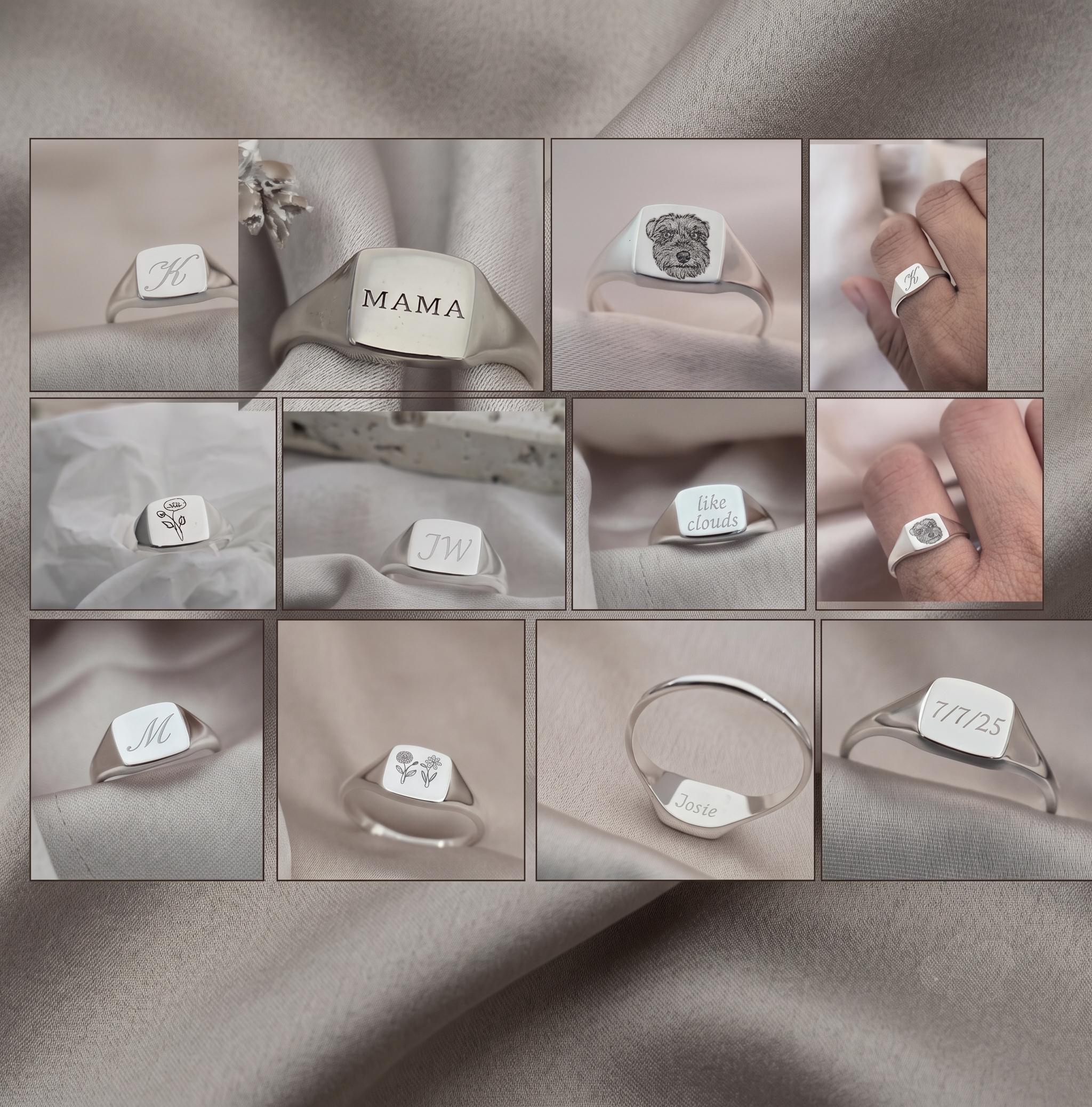 Professional Jeweler's Blank Signet Ring Sizing Kit - Assorted Shapes and Dimensions