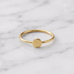 14k Gold Filled Dot Ring | Minimalist Circle Stacking Band | Delicate Everyday Jewelry
