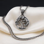 Sterling Silver Tree of Life Pendant, Norse Yggdrasil Necklace, Oxidized Finish, Unisex Gift