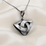 Sterling Silver Celtic Knot Pendant, Triquetra Necklace, Viking Amulet Jewelry