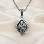 Sterling Silver Lady Justice Necklace, Oxidized Themis Scales Jewelry, Law Graduation Gift
