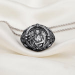 Vintage Sterling Silver Archangel Michael Signet Ring, Gothic Religious Jewelry, Crusader Shield Design